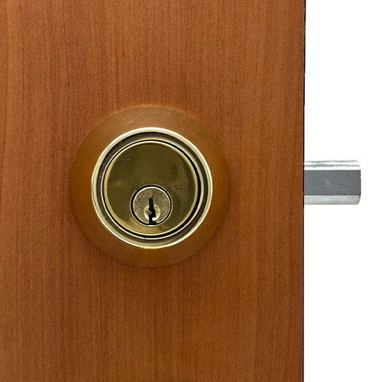 Contractor-Grade Deadbolt | MFS Supply - Outside Door with Deadbolt Out